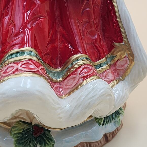 Fitz & Floyd Crimson Holiday Santa Studio 13" Figurine W/ Lantern Original Box - Picture 16 of 16